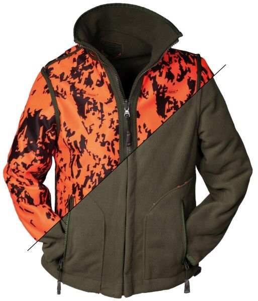 Hubertus Warn-Wendefleecejacke Pirsch Kinder (oliv/orange)