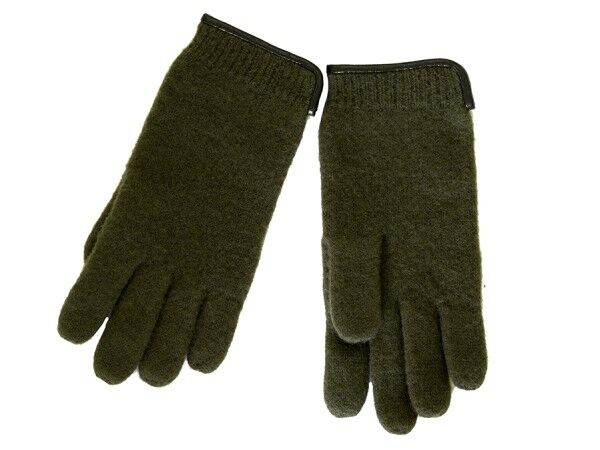 Handschuhe mit Echtleder (oliv)