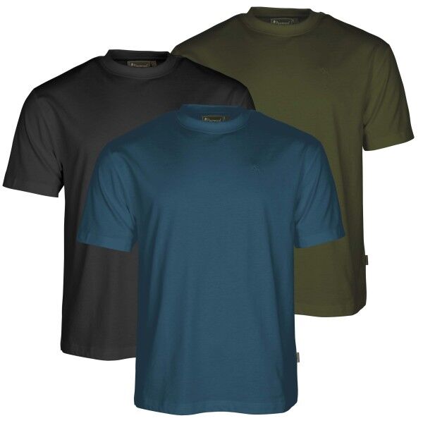 Pinewood 3-Pack T-Shirts (Blue/Mossgreen/Black)