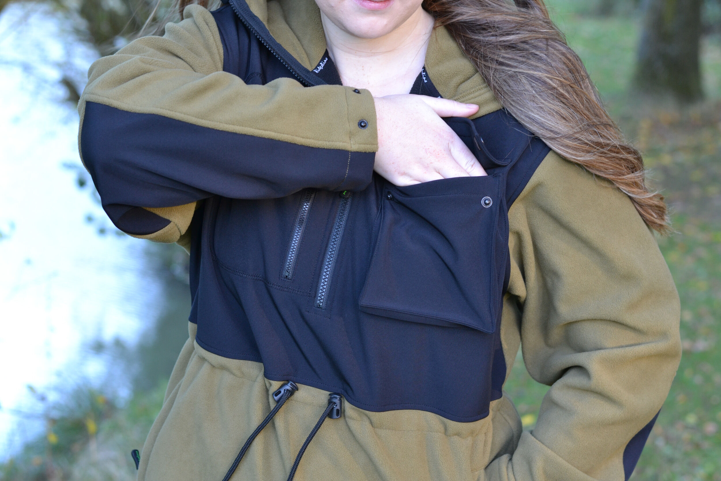 Ridgeline Women's Rubra Hybrid Fleece Smock – Teak